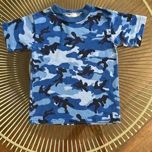 Garanimals vintage 90s blue camo camouflage tee size 3T